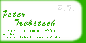 peter trebitsch business card